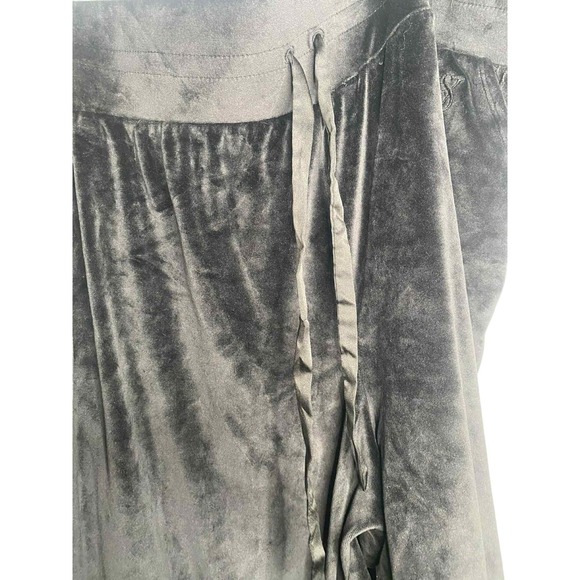 Victoria's Secret Jogger Pants Black Velour Y2K logo pocket size XXL rhinestones - Picture 3 of 10